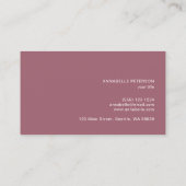 Carte De Visite Minimal moderne professionnel Dusty Rose simple (Dos)
