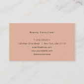 Carte De Visite Minimal moderne simple luxe noir et rose (Dos)