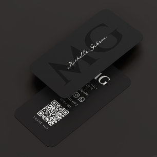Carte De Visite Minimal moderne simple noir blanc professionnel