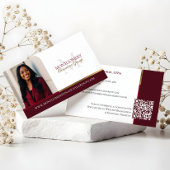 Carte De Visite Minimal Monogram Financial Professional Photo Lux