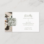 Carte De Visite Minimal Monogram Hand Made Pottery Photo Collage (Dos)