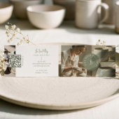 Carte De Visite Minimal Monogram Hand Made Pottery Photo Collage