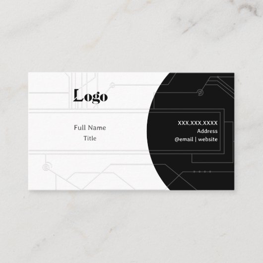 Carte De Visite Minimal Networking Business Card (Devant)
