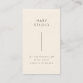 Carte De Visite Minimal Or & Crème | Vertical (Dos)