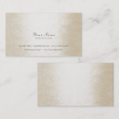 Carte De Visite Minimal Pearly Ivory Pastel Delicate Script Vip (Devant / Derrière)