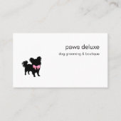 Carte De Visite Minimal Pet Silhouette Dog Grooming (Devant)
