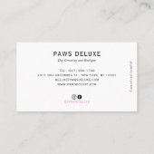 Carte De Visite Minimal Pet Silhouette Dog Grooming (Dos)