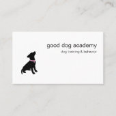 Carte De Visite Minimal Pet Silhouette Dog Training (Devant)