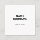 Carte de visite minimal professionnel de carré de (Devant)