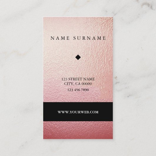 Carte de visite minimal professionnel de verticale (Dos)