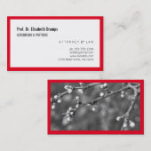 Carte De Visite Minimal rouge et blanc (Devant / Derrière)