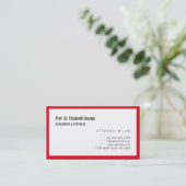 Carte De Visite Minimal rouge et blanc (Debout devant)