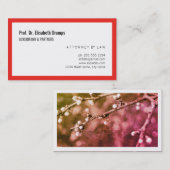 Carte De Visite Minimal rouge et blanc (Devant / Derrière)