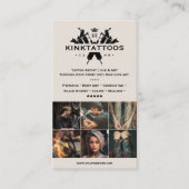 Carte De Visite Minimal Sand Tattooist Modern Tattoo Artist Grid (Devant)