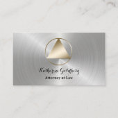 Carte de visite minimal Silver et Gold Attorney (Devant)