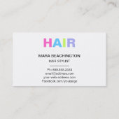 Carte De Visite Minimal simple de ciseaux antiques de pastels de (Dos)