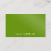 Carte De Visite MINIMAL simple entreprise herbe vert gris vert gri (Dos)
