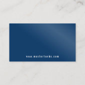 Carte De Visite MINIMAL simple entreprise royal bleu gris gris (Dos)