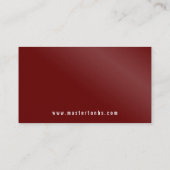 Carte De Visite MINIMAL simple entreprise simple marron rouge gris (Dos)