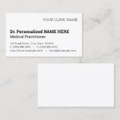 Carte de visite minimal, simple et humble (Devant / Derrière)