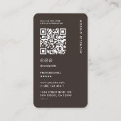 Carte De Visite Minimal Simple Initials Lines Espresso (Dos)