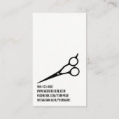 Carte De Visite minimal simple moderne de coiffeur chic noir (Dos)