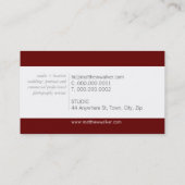 Carte De Visite MINIMAL simple moderne marron chic bordeaux gris (Dos)