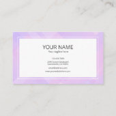 Carte De Visite Minimal Simple Pink Purple Gradient Geometric Back (Dos)