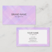 Carte De Visite Minimal Simple Pink Purple Gradient Geometric Back (Devant / Derrière)