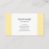 Carte De Visite Minimal Simple Pop Yellow Orange Line Frame (Dos)