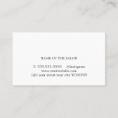 Carte De Visite Minimal Texture Grey White Scissors Hairdresser (Dos)