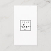 Carte De Visite Minimale ajouter logo médias sociaux icônes QR cod (Dos)