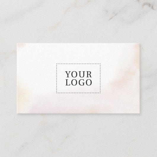 Carte de visite minimale avec lavis d'aquarelle ro (Devant)