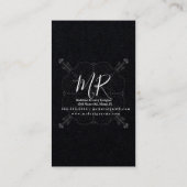 Carte de visite minimale Boho Mandala Yoga Macrame (Dos)