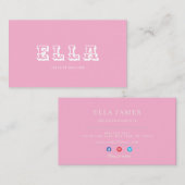 Carte de visite minimale de luxe pour professionne (Devant / Derrière)