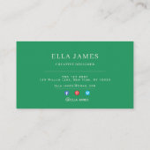Carte de visite minimale de luxe pour professionne (Dos)