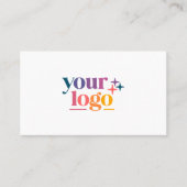 Carte de visite minimale Logo Code QR Scannable Bl (Devant)