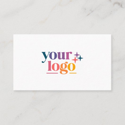 Carte de visite minimale Logo Code QR Scannable Bl (Devant)