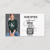 carte de visite minimale personnalisée avec QR Cod (Devant)