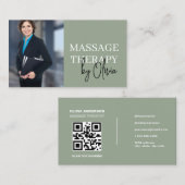 Carte de visite minimale pour thérapeute de massag (Devant / Derrière)