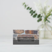 Carte De Visite Minimalisme ancien château en grès gris rectangle (Debout devant)