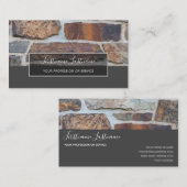 Carte De Visite Minimalisme ancien château en grès gris rectangle (Devant / Derrière)