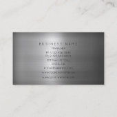Carte De Visite Minimalisme contemporain Vip gris argent métalliqu (Dos)