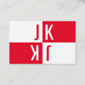 Carte De Visite minimalisme dans le code QR rouge (Dos)