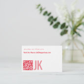 Carte De Visite minimalisme dans le code QR rouge (Debout devant)