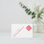 Carte De Visite minimalisme dans le code QR rouge (Debout devant)