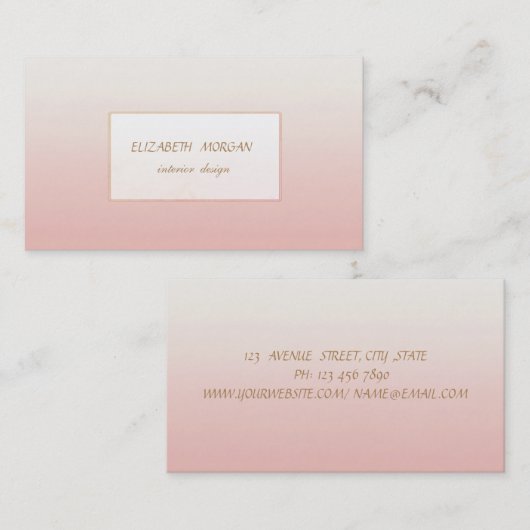 Carte De Visite Minimalisme Élégant moderne (Devant / Derrière)