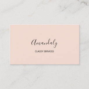 Carte De Visite Minimalisme Élégant Script maquillage Artiste Blus