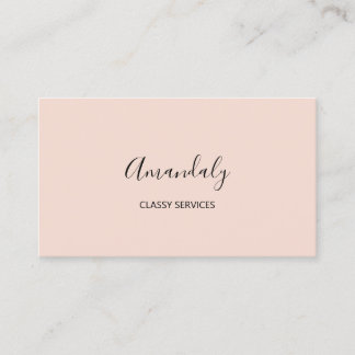 Carte De Visite Minimalisme Élégant Script maquillage Artiste Blus