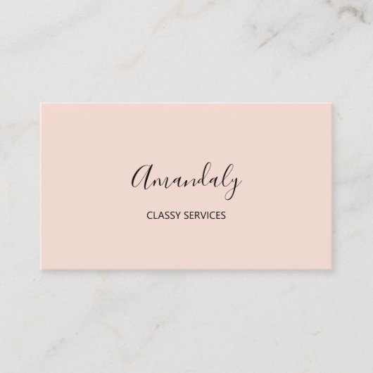 Carte De Visite Minimalisme Élégant Script maquillage Artiste Blus (Devant)